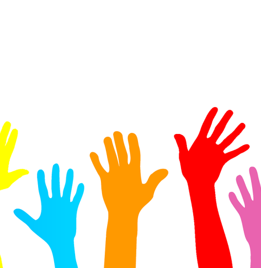 Freiwillige vor - bunte Hände | © Tumisu auf Pixabay